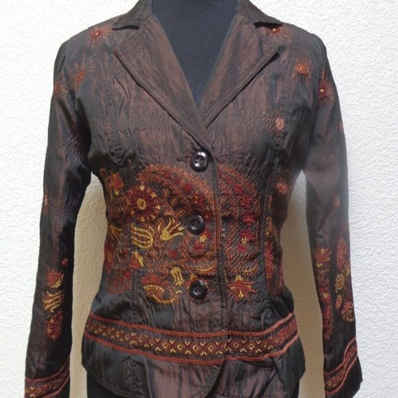 FLORAL PRINT BLAZER SZ SMALL - Picture 2 of 6